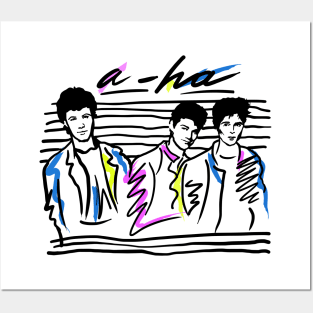 A-ha 80s retro style Posters and Art